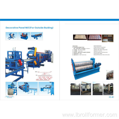 Exterior Decorative Panel Roll Forming Machines